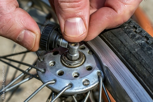 Adjusting Bicycle Hub Nut with Finger
