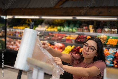 A Person taking a plastic bag