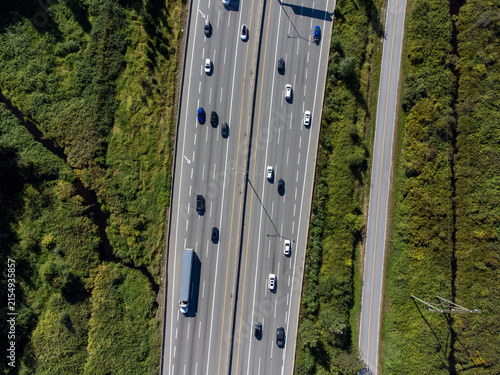 Trans Canada Highway seen from above.
