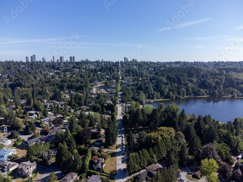 Greater Vancouver seen from above on a beautiful sunny day.