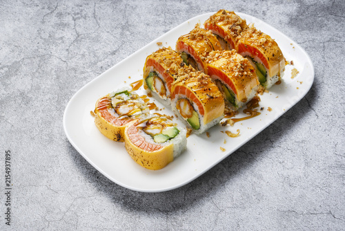 sushi on a plate
