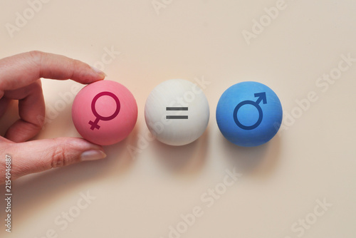 Canvastavla Gender Equality Concept with Female and Male Symbols and Equal Sign