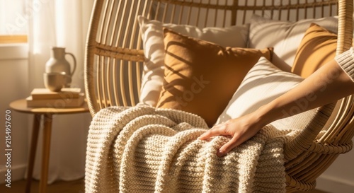 Cozy Reading Nook With Natural Light And Warm Blankets