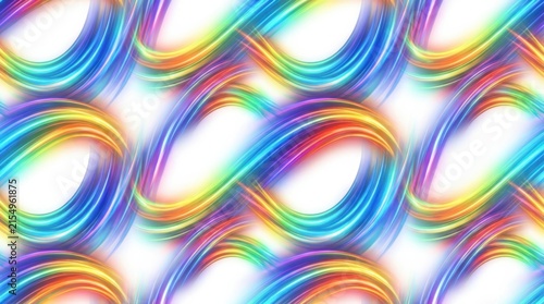 Vibrant rainbow light trails forming an abstract seamless pattern