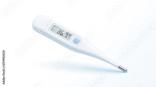 Digital thermometer displaying a normal body temperature of 36.7 degrees Celsius
