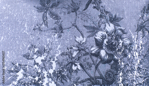 vintage weathered flower bouquet pattern