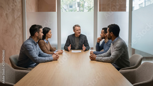 HR manager starts an absence policy discussion with office staff
