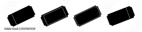 Ticket icon set. Event ticket simple icon. 