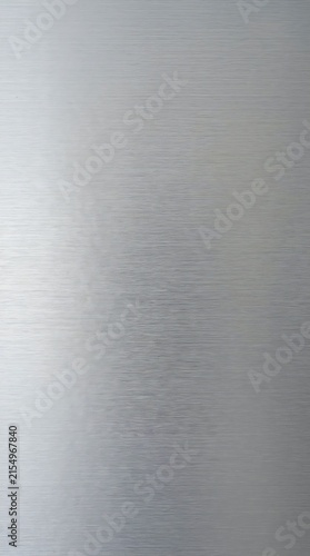 Brushed stainless steel metal texture with horizontal grain lines and soft light reflections on a metallic surface