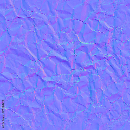 Seamless Crumpled Paper Normal Map, Tileable Wrinkled Sheet Texture for 3D Rendering