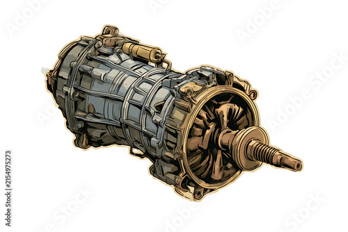 Vintage automobile starter motor