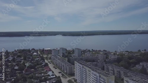 Aerial movement above residential district