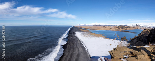 Canvastavla Beautiful view of Dyrhólaey Viewpoint of a desert beach, Iceland