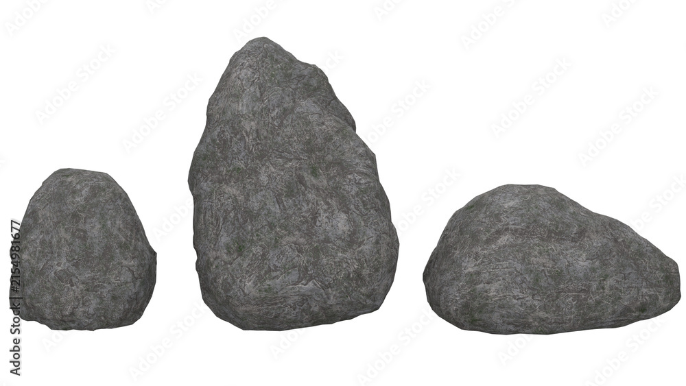 Fototapeta premium 3d rendering rock set 