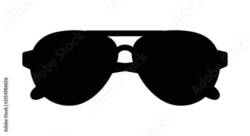 Vector illustration of aviator sunglasses icon on a transparent background