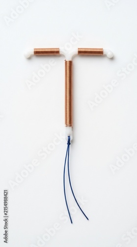 IUD shape on a white background for contraceptive use  