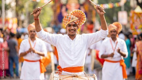 Ganesh Chaturthi Dhol Tasha – Young Drummer Performing in Procession