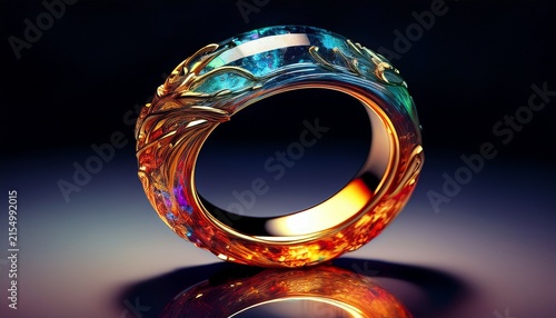 resin ring two toned vibrant