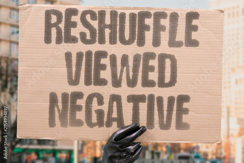 Cuadro en lienzo "Reshuffle Viewed Negative" A cabinet reshuffle is seen negatively despite being called reform