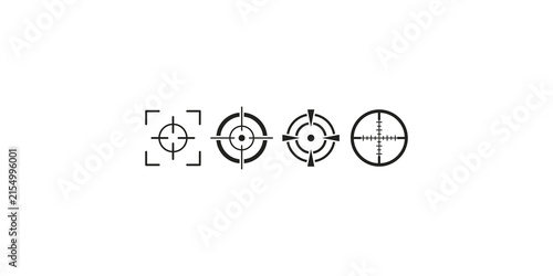 Crosshair targets for aiming in warfare sniper rifle scope reticle crosshair aiming sight weapon scope reticle reticle target aiming sight weapon.