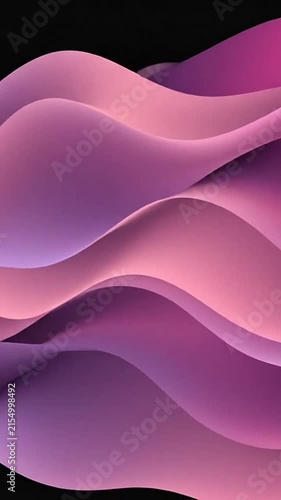 Abstract smooth pink and purple wave layers background