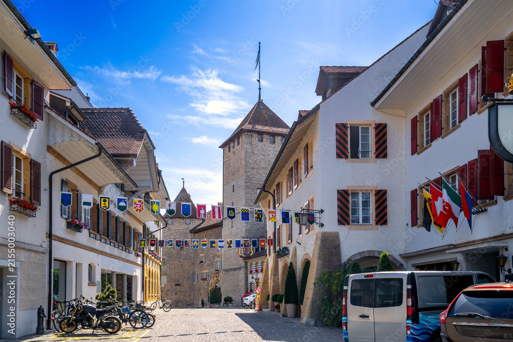 Fototapeta premium Altstadt, Murten, Schweiz 