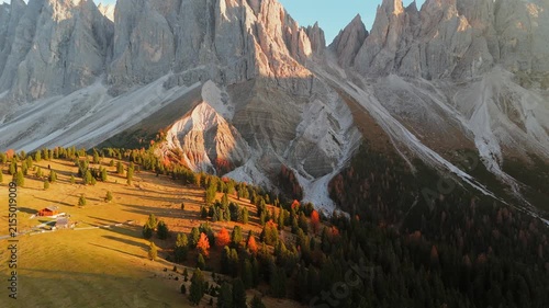 Seceda Mountain In Puez Odle Nature Park in Val Gardena. Dolomites, Italy