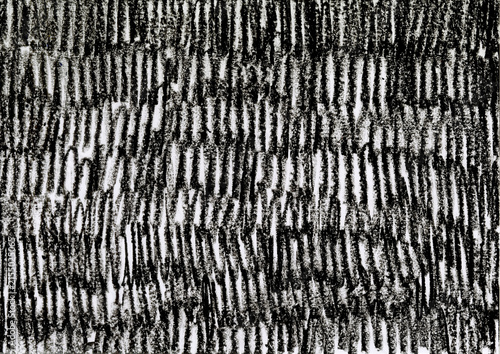 Obraz na plátně Black Oil Pastel Texture, Hand-Drawn Abstract Background.