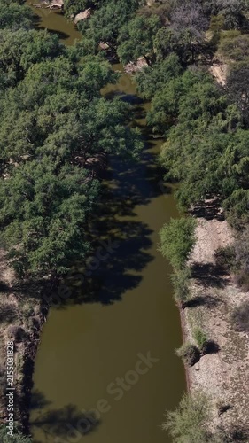 aerial view of african river