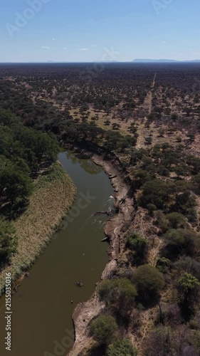 aerial view of a river