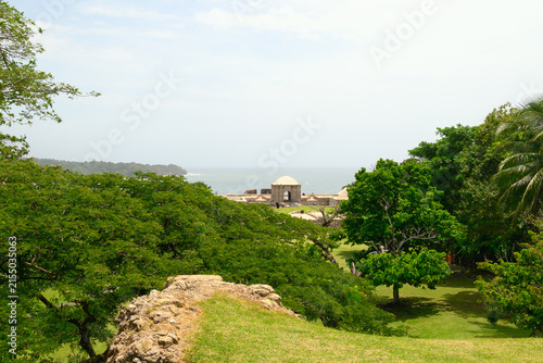 View from upper battery toward gatehouse at Fort San Lorenzo