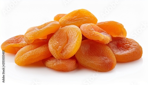 Plakat dried apricot isolated on white background format