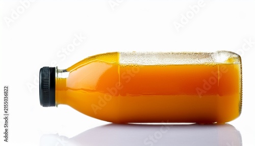 bottle of orange juice isolated on white background format