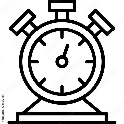 Chronometer Time Tracking and Business Performance Line Icon
