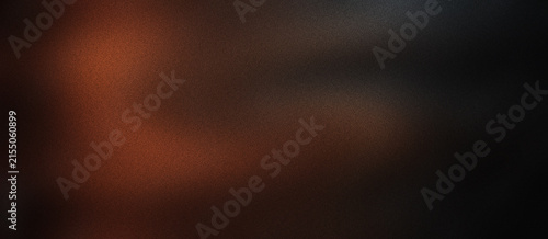 Konstfotografi Moody dark brown gradient background with grainy texture, abstract warm copper light leak on black surface, cinematic blurred bronze backdrop for luxury branding and elegant product display