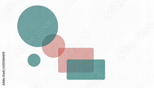 Minimal abstract geometric background with pastel shapes