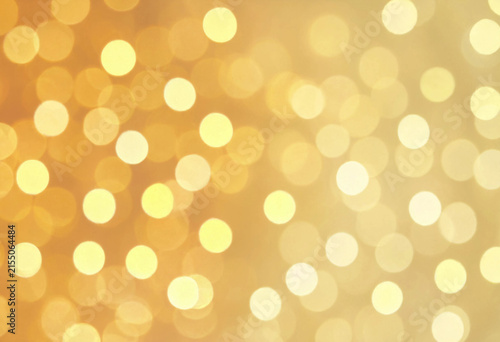 Golden bokeh lights abstract background