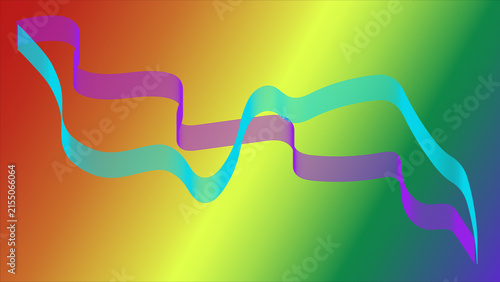 Abstract Colorful Wavy Lines Background with Vibrant Gradient.
