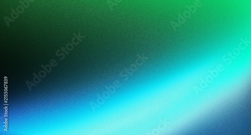 Abstract grainy gradient background with vibrant green, cyan and blue colors, smooth glowing light, soft noise texture backdrop