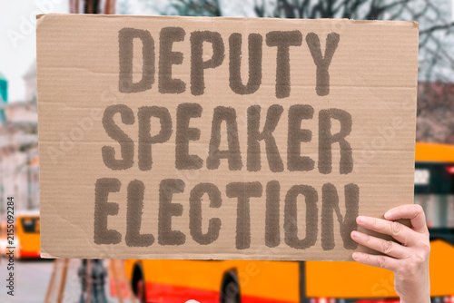 Canvastavla "Deputy Speaker Election" A deputy speaker election is held in the chamber