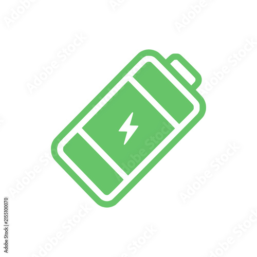 Green battery icon with lightning bolt symbol
