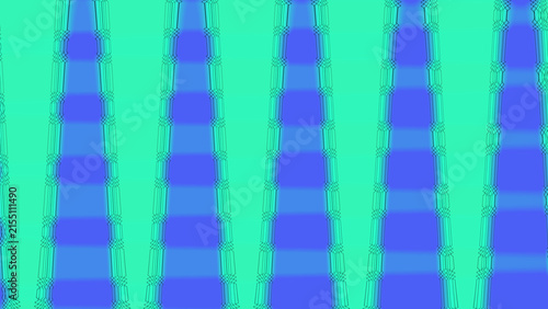 Fotografie Abstract background with vertical blue gradient stripes and geometric line patte