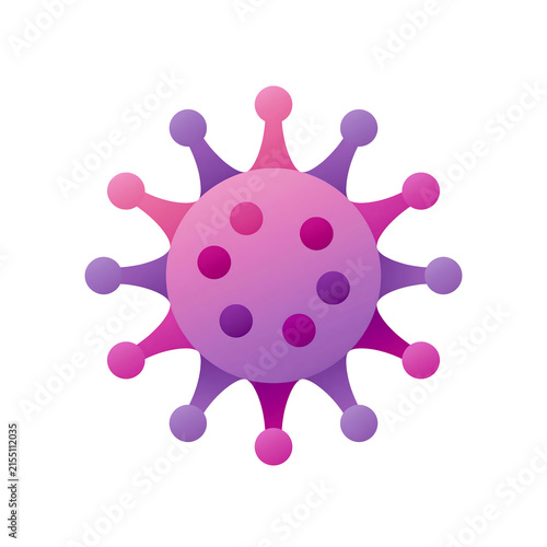 Colorful Virus Microbe Illustration