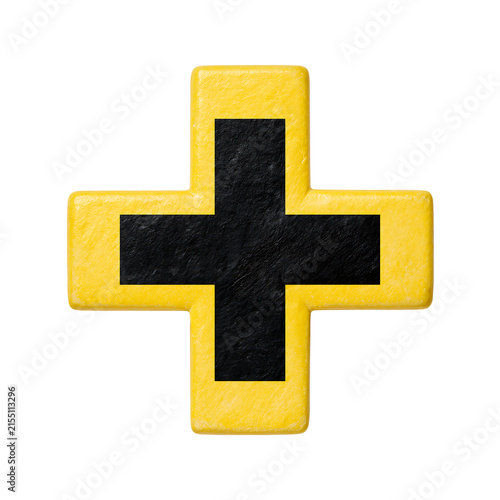 Yellow Medical Cross Icon