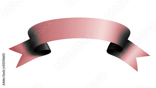Pink Curved Ribbon Banner PNG