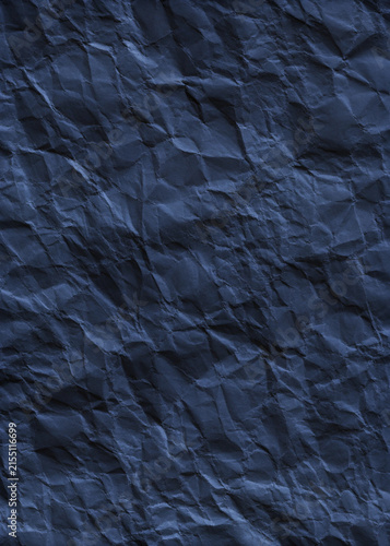 Bild auf Leinwand Abstract black crumpled paper texture with deep folds and rough surface, dark grunge background for posters, branding, packaging, overlays and creative design