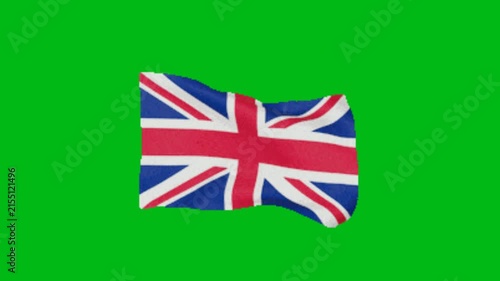 England Flag Animation Green Screen