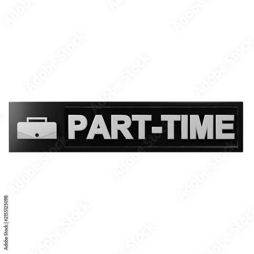 Konstfotografi 3d icon part-time sign