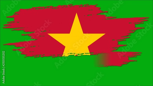 Vietnam Flag Brush Stroke Animation, Vietnamese National Flag Paint Effect, Red Yellow Patriotic Background 4K