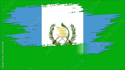 Guatemala Flag Brush Stroke Animation, Guatemalan National Flag Paint Effect, Sky Blue White Patriotic Background 4K